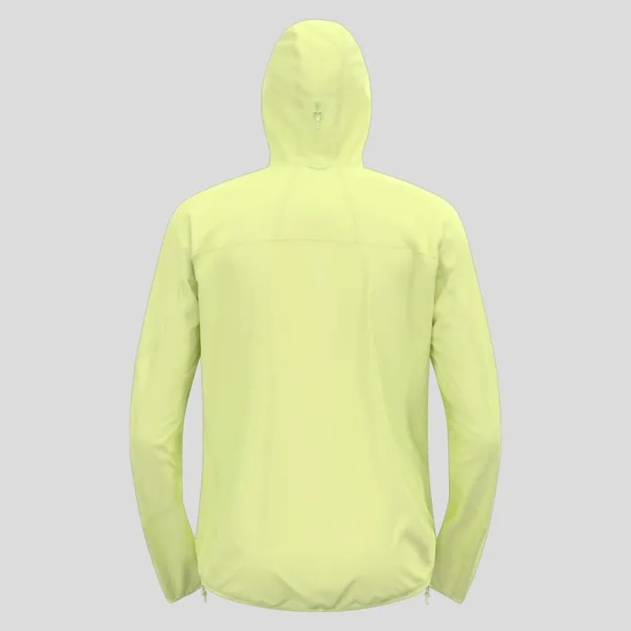 Odlo Jackets and Vests The XAlp Performance Knit Waterproof Running Jacket Shadow Lime 8211 Men
