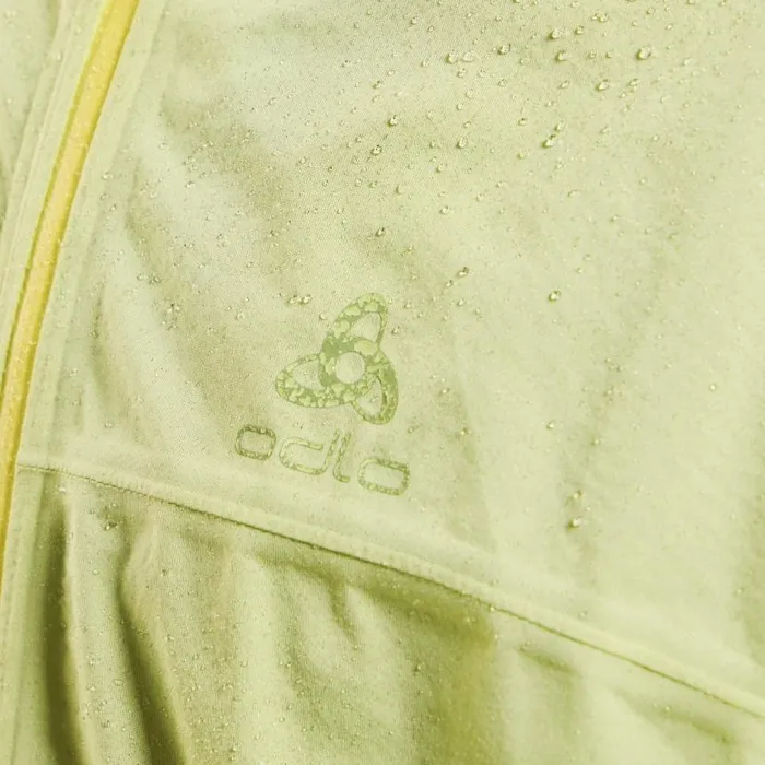 Odlo Jackets and Vests The XAlp Performance Knit Waterproof Running Jacket Shadow Lime 8211 Men
