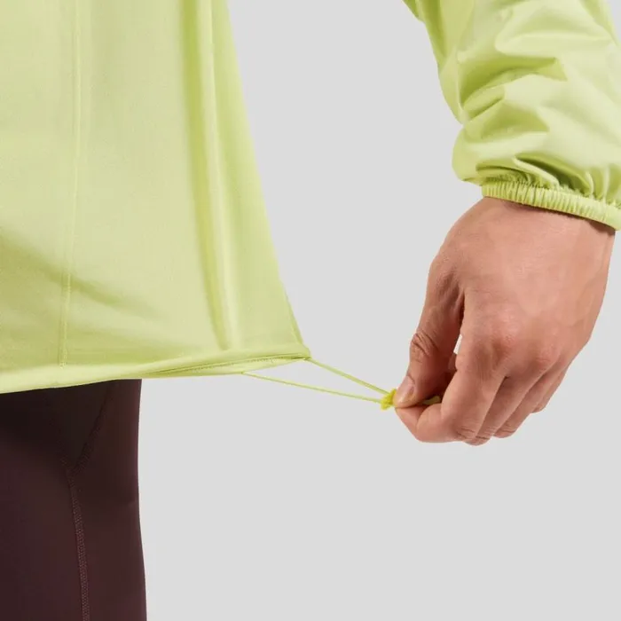 Odlo Jackets and Vests The XAlp Performance Knit Waterproof Running Jacket Shadow Lime 8211 Men