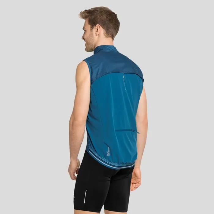 Odlo Jackets and Vests The Zeroweight Dual Dry Cycling Vest Mykonos Blue 8211 Men