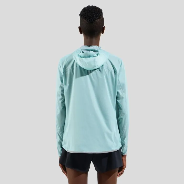 Odlo Jackets and Vests The Zeroweight Dual Dry Performance Knit Waterproof Running Jacket Aqua Haze 8211 Women