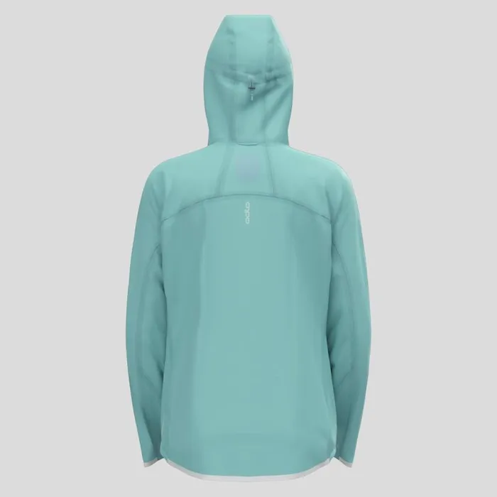 Odlo Jackets and Vests The Zeroweight Dual Dry Performance Knit Waterproof Running Jacket Aqua Haze 8211 Women