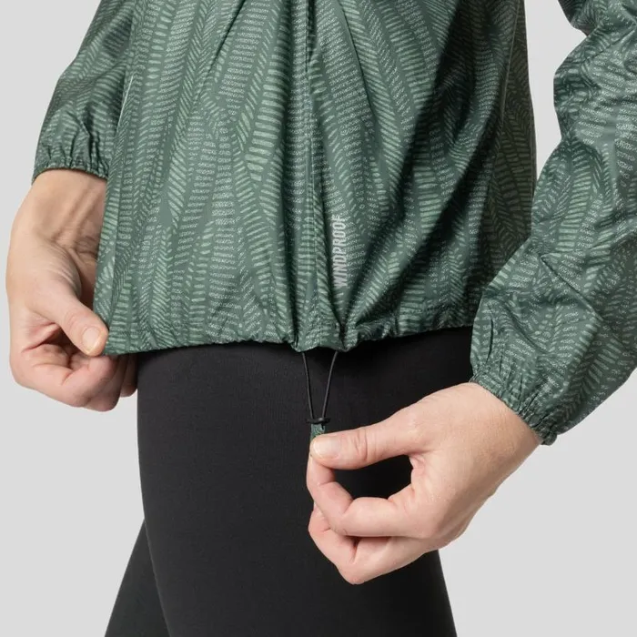 Odlo Jackets and Vests The Zeroweight Print Running Jacket Loden Frost 8211 Women
