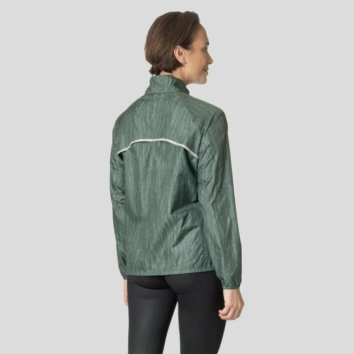Odlo Jackets and Vests The Zeroweight Print Running Jacket Loden Frost 8211 Women