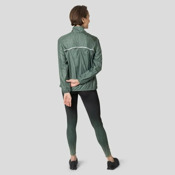 Odlo Jackets and Vests The Zeroweight Print Running Jacket Loden Frost 8211 Women