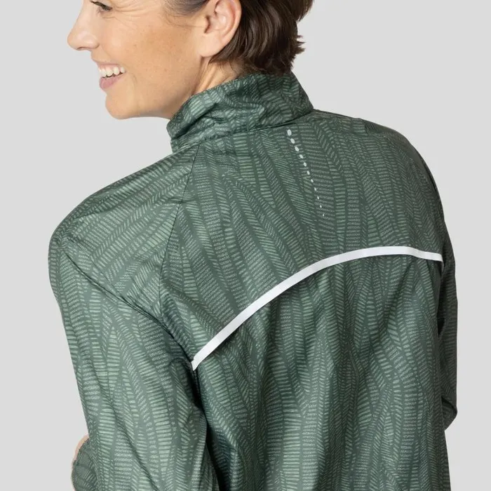 Odlo Jackets and Vests The Zeroweight Print Running Jacket Loden Frost 8211 Women