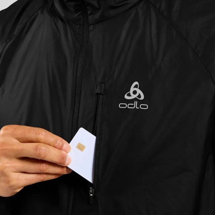 Odlo Jackets and Vests The Zeroweight Running Jacket Black 8211 Men