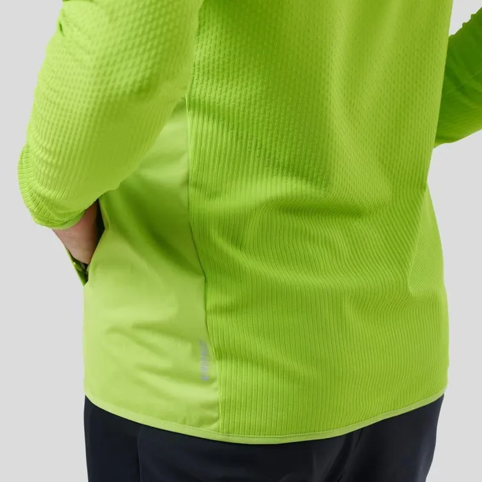 Odlo Jackets and Vests The Zeroweight Warm Hybrid Running Jacket Lime Green 8211 Black 8211 Men
