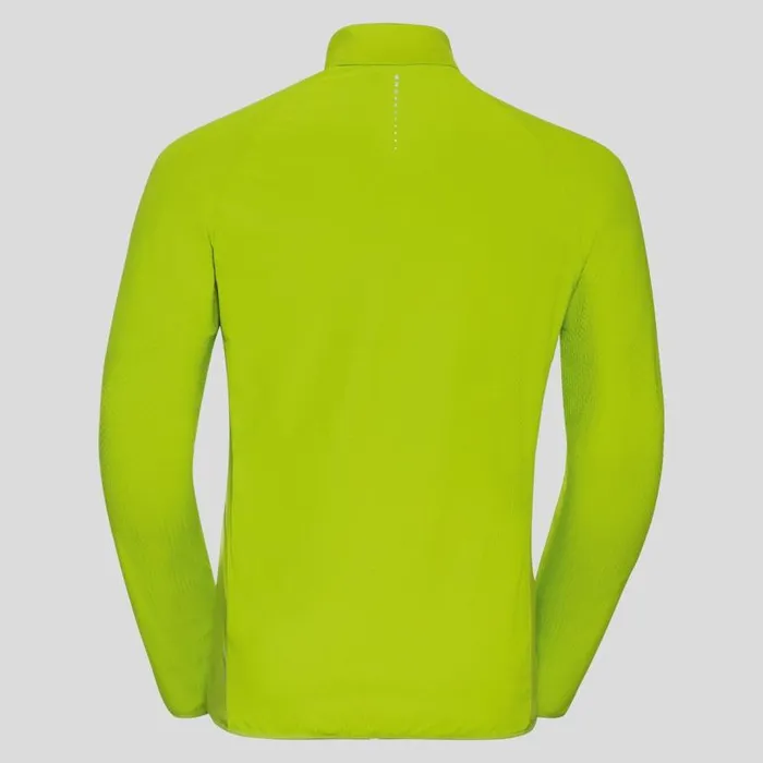Odlo Jackets and Vests The Zeroweight Warm Hybrid Running Jacket Lime Green 8211 Black 8211 Men
