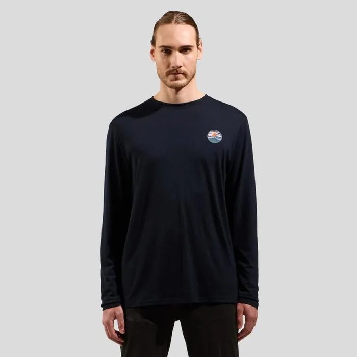 Odlo Mid Layers and Longsleeves Ascent Merino 160 Matterhorn LongSleeve TShirt Black 8211 Men Odlo Mid Layers and Longsleeves Ascent Merino 160 Matterhorn LongSleeve TShirt Black 8211 Men