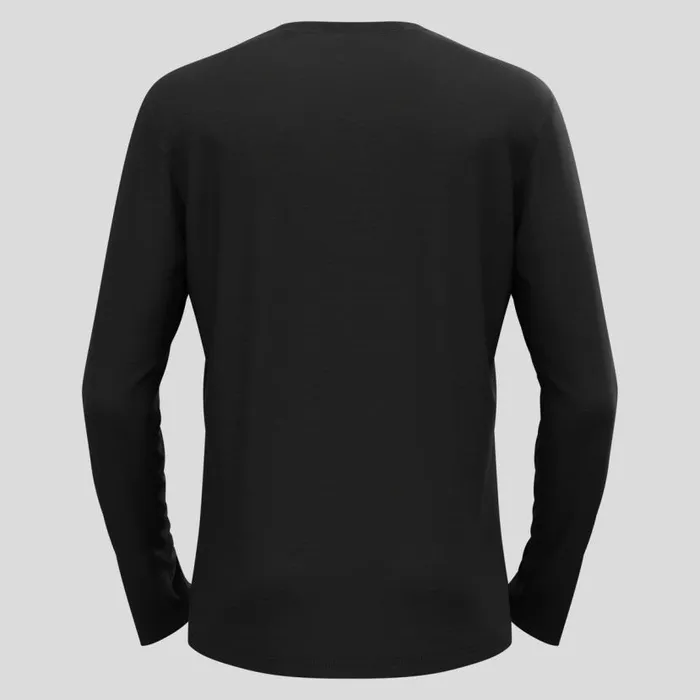 Odlo Mid Layers and Longsleeves Ascent Merino 160 Matterhorn LongSleeve TShirt Black 8211 Men