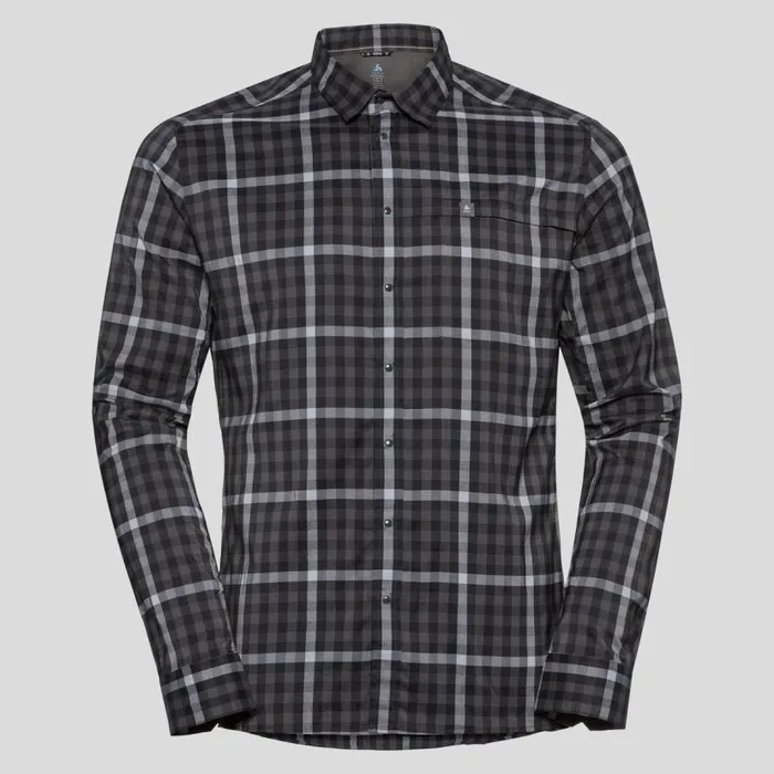 Odlo Mid Layers and Longsleeves Fairview Long Sleeve Shirt Black 8211 Odlo Graphite Grey 8211 Tradewinds 8211 Check 8211 Men Odlo Mid Layers and Longsleeves Fairview Long Sleeve Shirt Black 8211 Odlo Graphite Grey 8211 Tradewinds 8211 Check 8211 Men