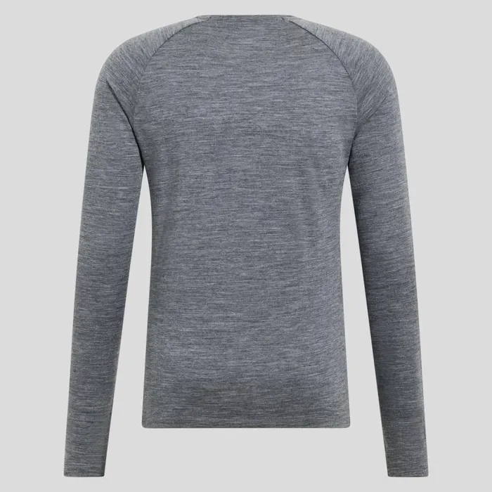 Odlo Mid Layers and Longsleeves The Ascent 365 Merino 200 Breaking Trail Graphic Grey Melange 8211 Men