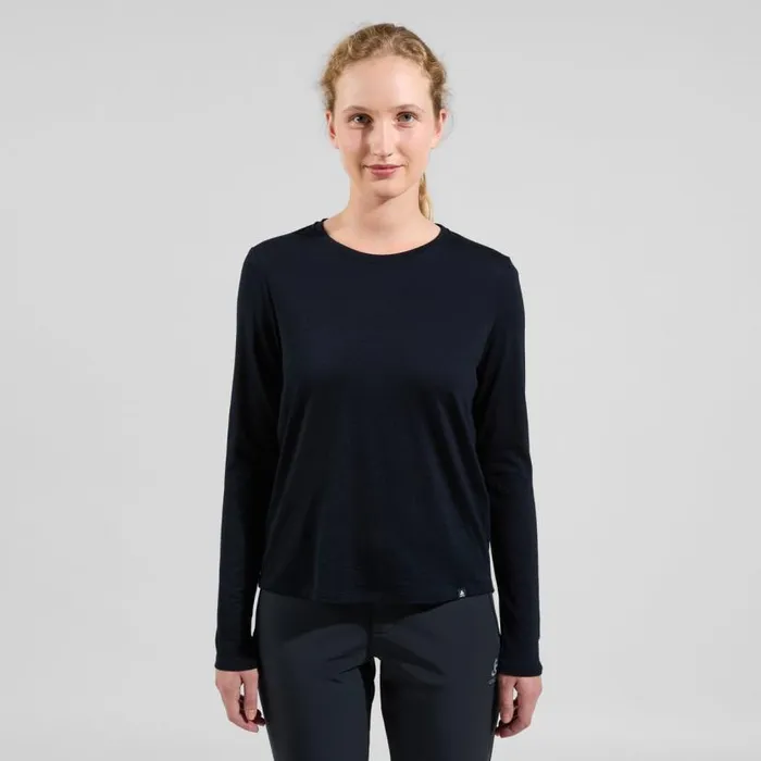 Odlo Mid Layers and Longsleeves The Ascent 365 Merino 200 Long Sleeve Black 8211 Women