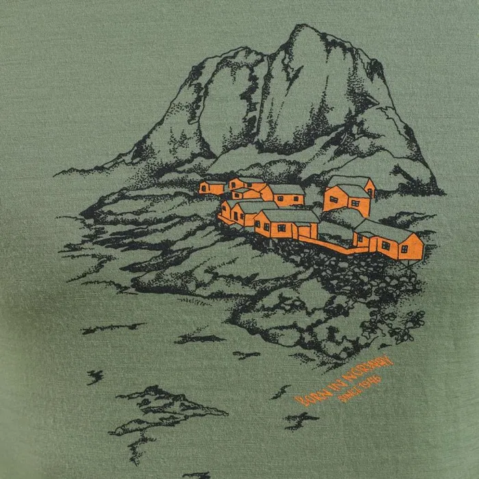 Odlo Mid Layers and Longsleeves The Ascent 365 Merino 200 Norway Graphic Matte Green 8211 Men