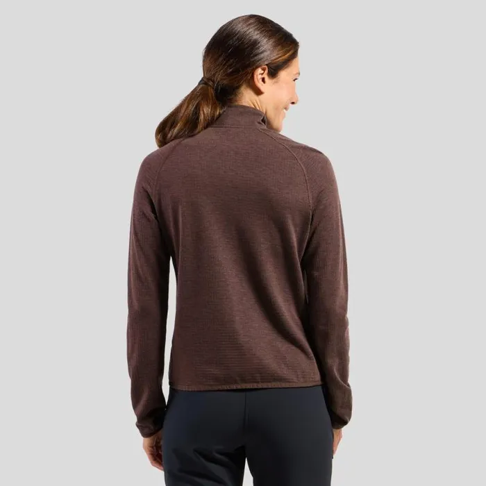Odlo Mid Layers and Longsleeves The Ascent HalfZip Mid Layer Fudge 8211 Women
