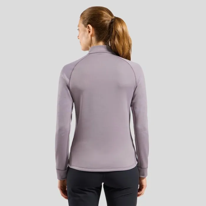 Odlo Mid Layers and Longsleeves The Berra Graphic Half Zip Gray Ridge 8211 Women