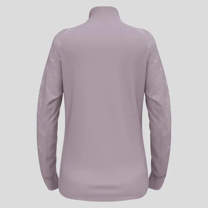 Odlo Mid Layers and Longsleeves The Berra Graphic Half Zip Gray Ridge 8211 Women
