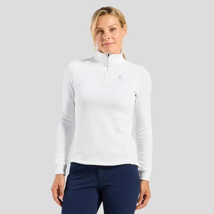 Odlo Mid Layers and Longsleeves The Berra HalfZip Mid Layer White 8211 Women
