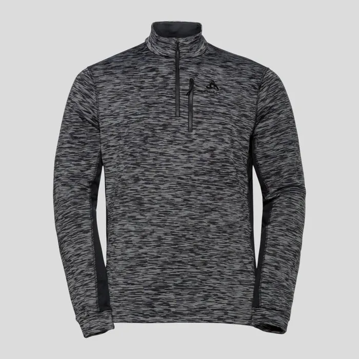 Odlo Mid Layers and Longsleeves The Berra Sl HalfZip Mid Layer Grey Melange 8211 Space Dye 8211 Men Odlo Mid Layers and Longsleeves The Berra Sl HalfZip Mid Layer Grey Melange 8211 Space Dye 8211 Men