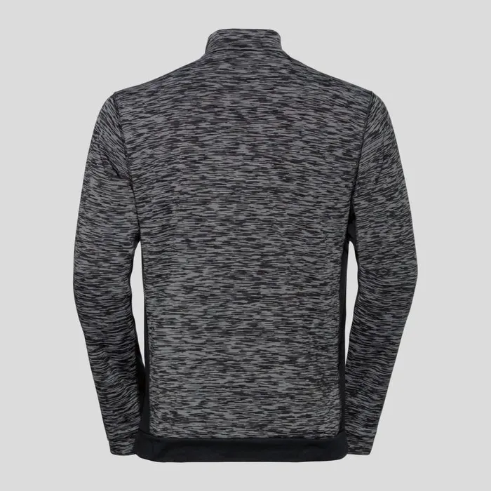 Odlo Mid Layers and Longsleeves The Berra Sl HalfZip Mid Layer Grey Melange 8211 Space Dye 8211 Men