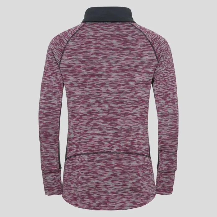 Odlo Mid Layers and Longsleeves The Berra Sl HalfZip Mid Layer Raspberry Fudge 8211 Space Dye 8211 Women