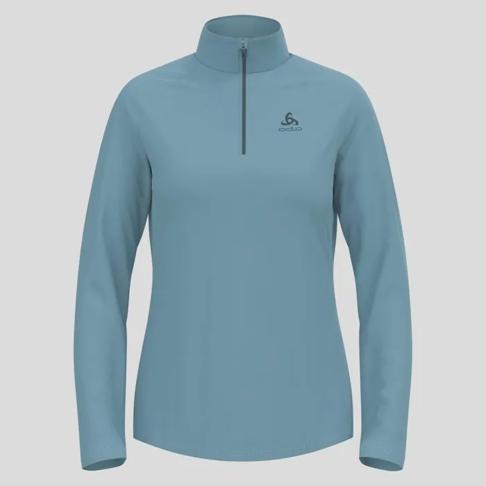 Odlo Mid Layers and Longsleeves The Besso Long Sleeve HalfZip Mid Layer Provincial Blue 8211 Women Odlo Mid Layers and Longsleeves The Besso Long Sleeve HalfZip Mid Layer Provincial Blue 8211 Women