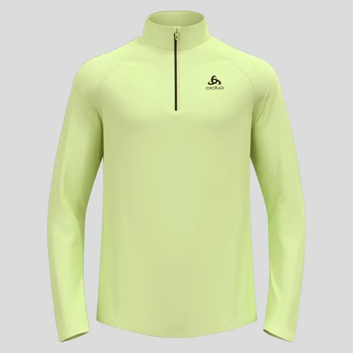 Odlo Mid Layers and Longsleeves The Besso Long Sleeve HalfZip Mid Layer Shadow Lime 8211 Men Odlo Mid Layers and Longsleeves The Besso Long Sleeve HalfZip Mid Layer Shadow Lime 8211 Men