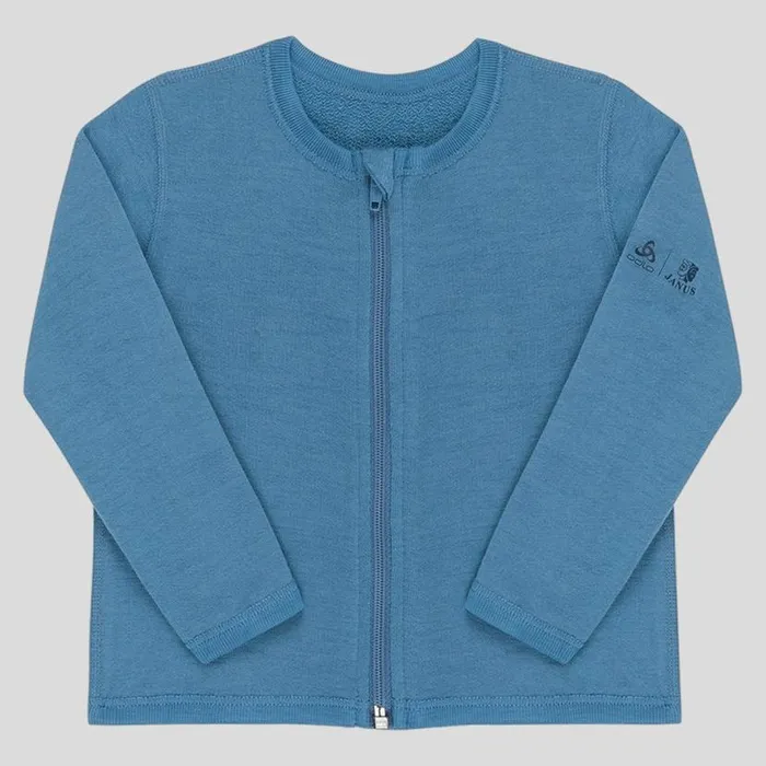 Odlo Mid Layers and Longsleeves The Espeland Merino 250 Full Zip Mid Layer Blue Ashes 8211 Kids