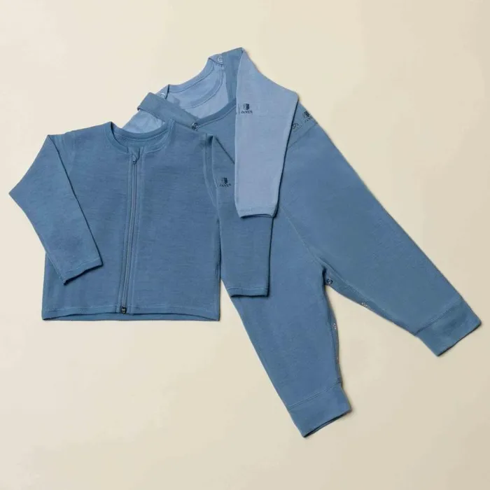 Odlo Mid Layers and Longsleeves The Espeland Merino 250 Full Zip Mid Layer Blue Ashes 8211 Kids