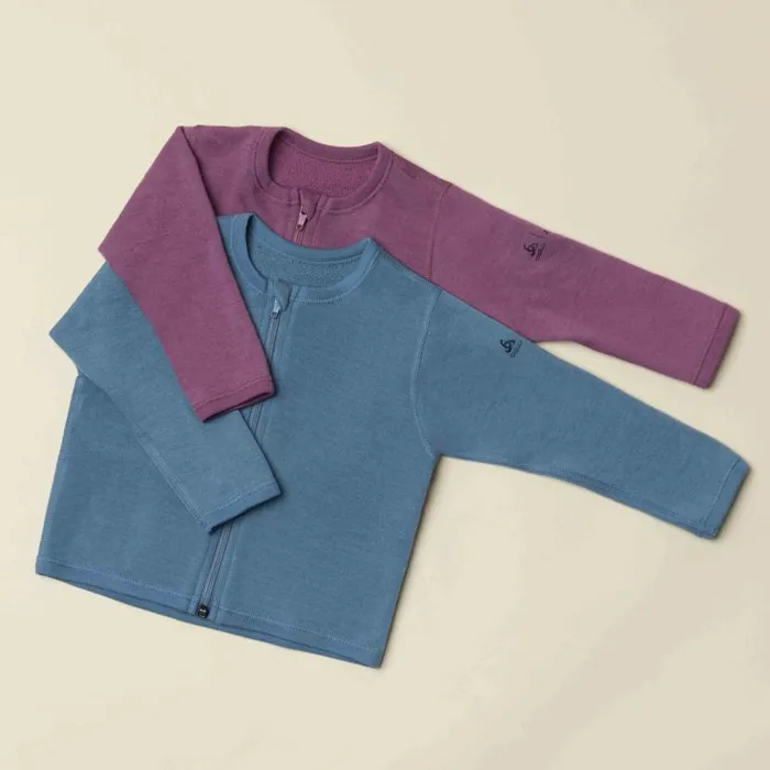 Odlo Mid Layers and Longsleeves The Espeland Merino 250 Full Zip Mid Layer Blue Ashes 8211 Kids