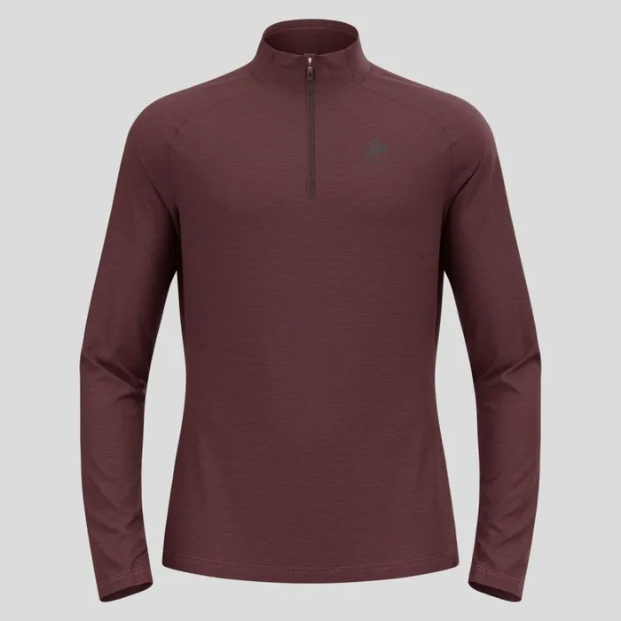 Odlo Mid Layers and Longsleeves The Essentials Ceramiwarm Half Zip Mid Layer Fudge Melange 8211 Men Odlo Mid Layers and Longsleeves The Essentials Ceramiwarm Half Zip Mid Layer Fudge Melange 8211 Men