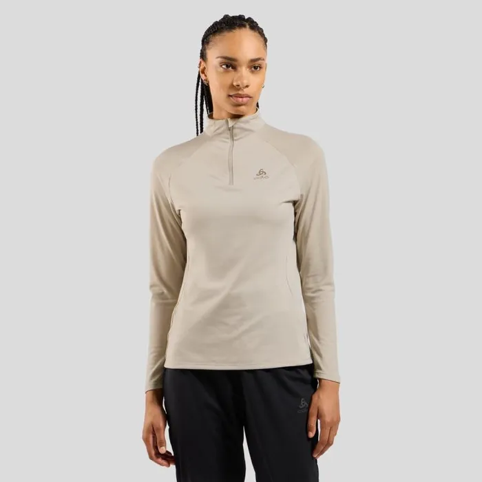 Odlo Mid Layers and Longsleeves The Essentials Ceramiwarm HalfZip Mid Layer Silver Cloud 8211 Women Odlo Mid Layers and Longsleeves The Essentials Ceramiwarm HalfZip Mid Layer Silver Cloud 8211 Women