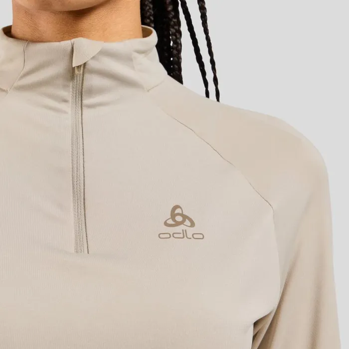 Odlo Mid Layers and Longsleeves The Essentials Ceramiwarm HalfZip Mid Layer Silver Cloud 8211 Women