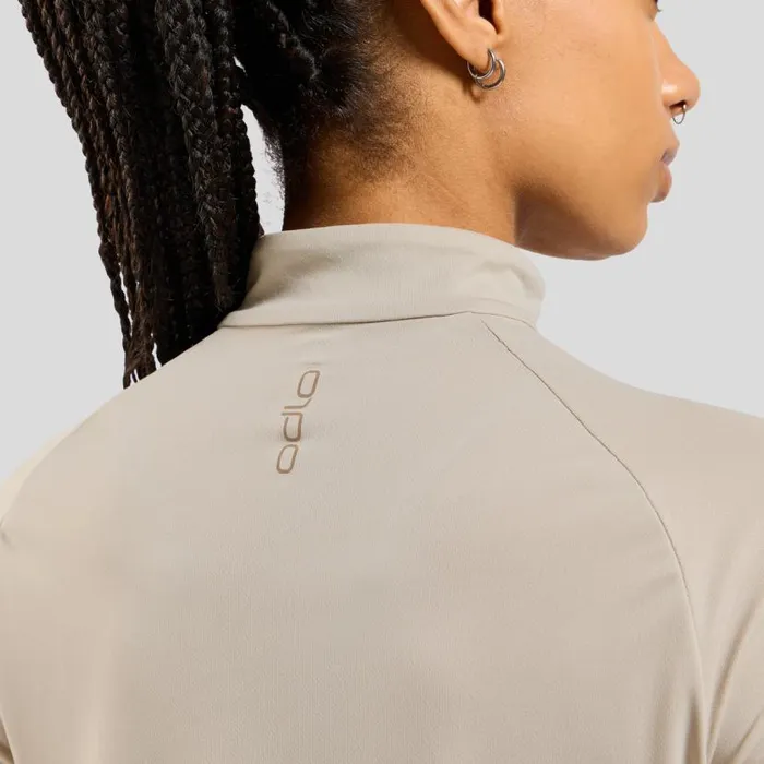 Odlo Mid Layers and Longsleeves The Essentials Ceramiwarm HalfZip Mid Layer Silver Cloud 8211 Women