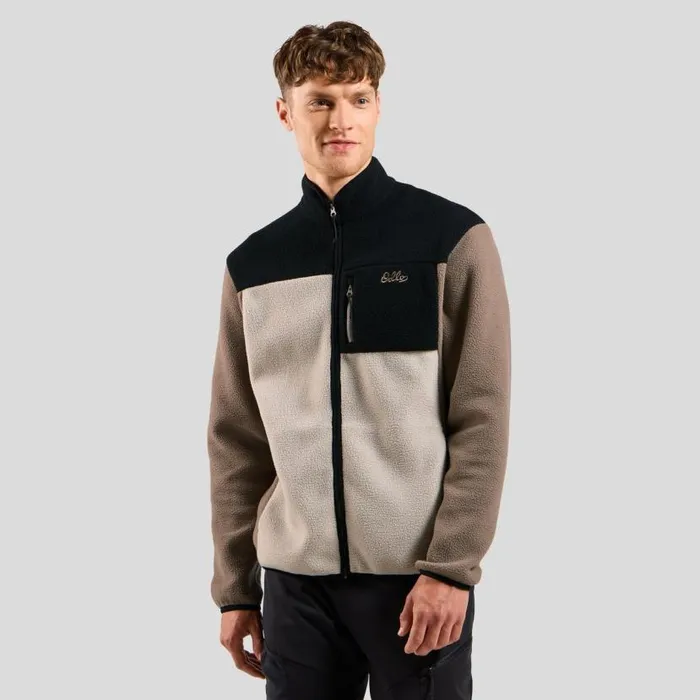Odlo Mid Layers and Longsleeves The Essentials HighPile FullZip Mid Layer Black 8211 Cinder 8211 Men Odlo Mid Layers and Longsleeves The Essentials HighPile FullZip Mid Layer Black 8211 Cinder 8211 Men