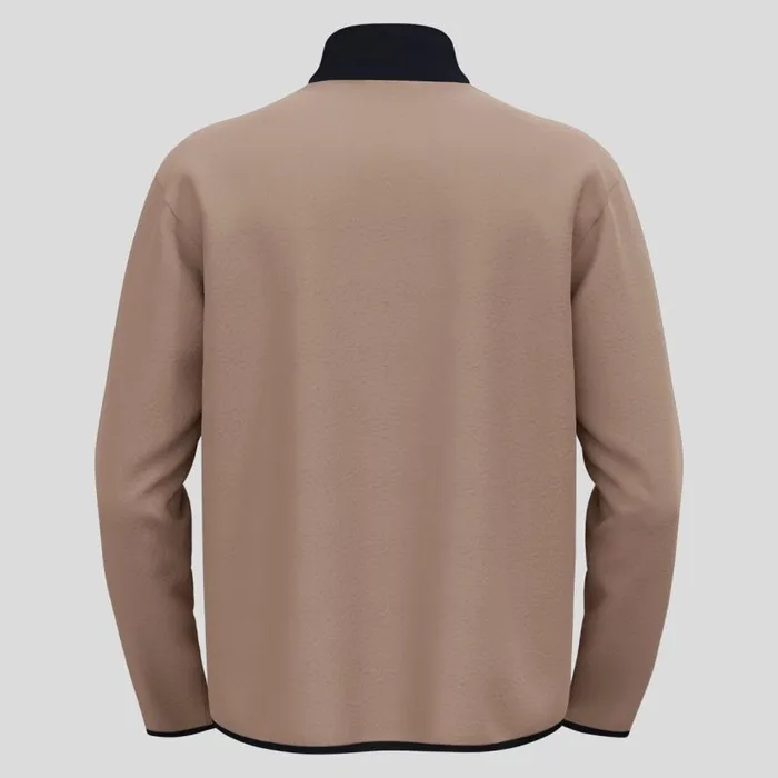 Odlo Mid Layers and Longsleeves The Essentials HighPile FullZip Mid Layer Black 8211 Cinder 8211 Men