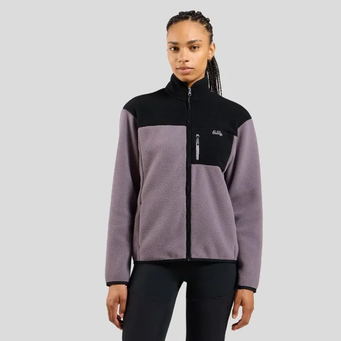 Odlo Mid Layers and Longsleeves The Essentials HighPile FullZip Mid Layer Black 8211 Gray Ridge 8211 Women Odlo Mid Layers and Longsleeves The Essentials HighPile FullZip Mid Layer Black 8211 Gray Ridge 8211 Women