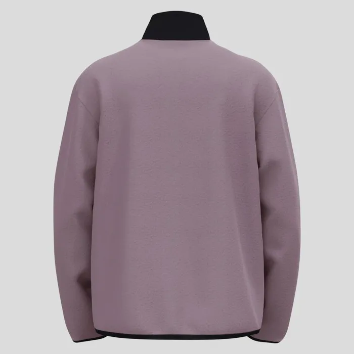 Odlo Mid Layers and Longsleeves The Essentials HighPile FullZip Mid Layer Black 8211 Gray Ridge 8211 Women