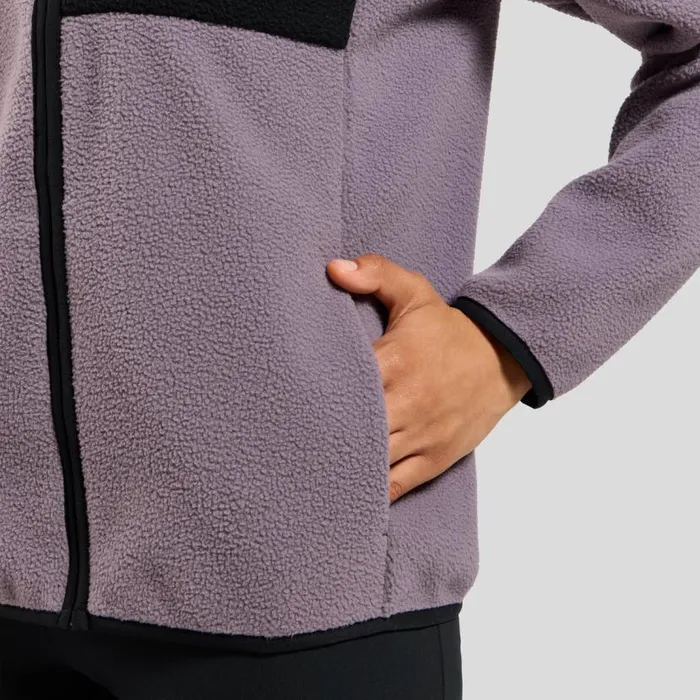 Odlo Mid Layers and Longsleeves The Essentials HighPile FullZip Mid Layer Black 8211 Gray Ridge 8211 Women