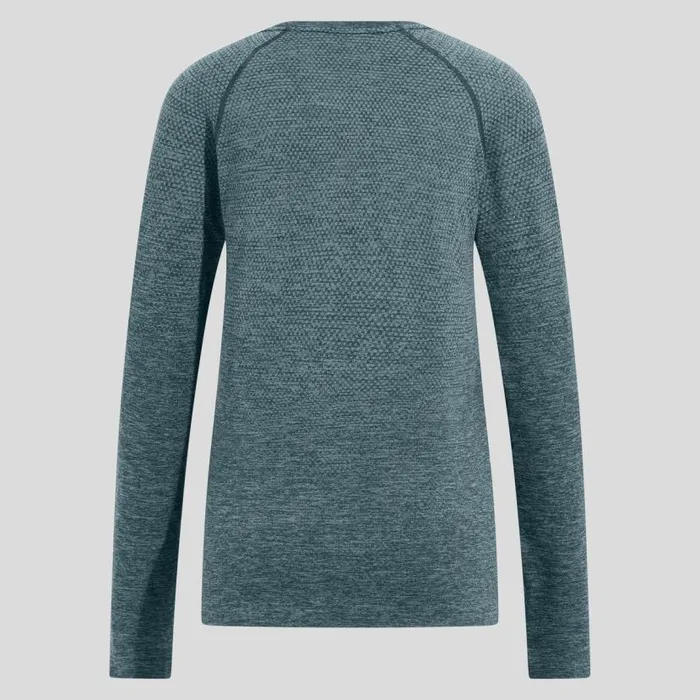Odlo Mid Layers and Longsleeves The Essentials Seamless Long Sleeve Running TShirt Provincial Blue Melange 8211 Women