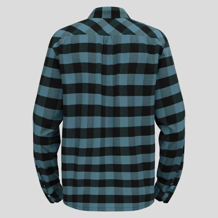 Odlo Mid Layers and Longsleeves The Halden Long Sleeve Black 8211 Provincial Blue 8211 Men