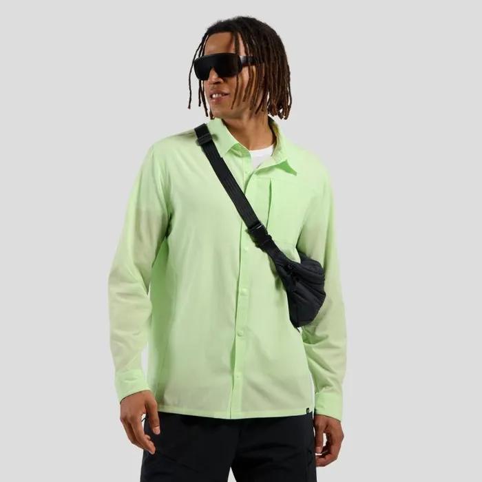 Odlo Mid Layers and Longsleeves The Hyper Contrast Long Sleeve Hiking Shirt Ambrosia 8211 Men Odlo Mid Layers and Longsleeves The Hyper Contrast Long Sleeve Hiking Shirt Ambrosia 8211 Men