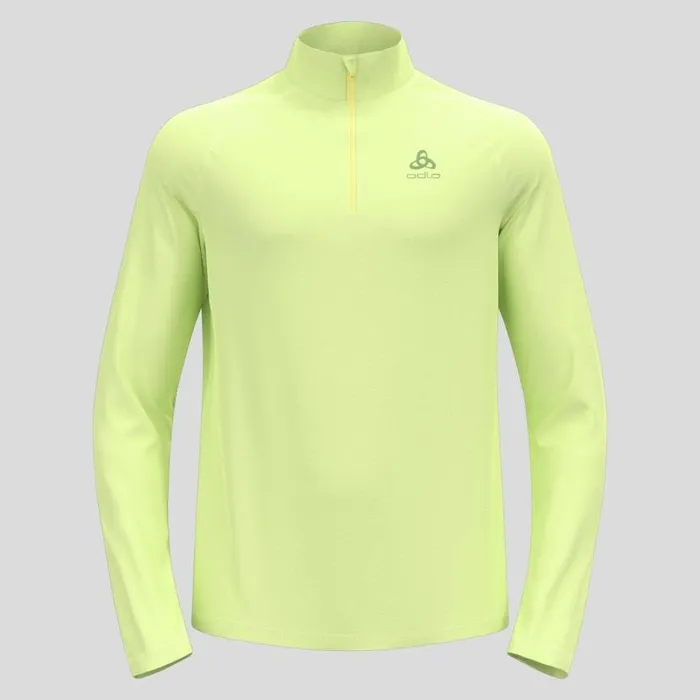 Odlo Mid Layers and Longsleeves The Rigi HalfZip Mid Layer Shadow Lime 8211 Men