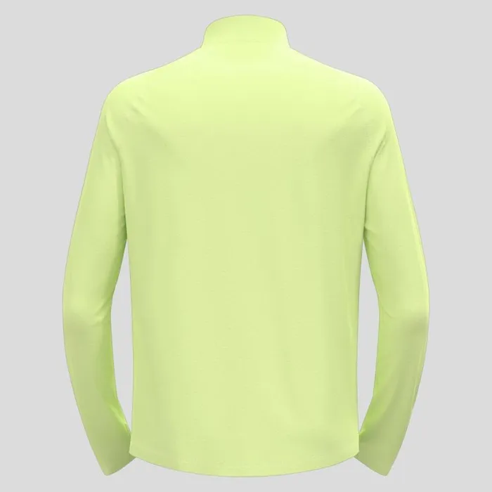 Odlo Mid Layers and Longsleeves The Rigi HalfZip Mid Layer Shadow Lime 8211 Men