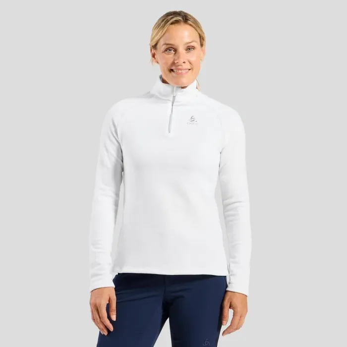 Odlo Mid Layers and Longsleeves The Rigi HalfZip Mid Layer White 8211 Women
