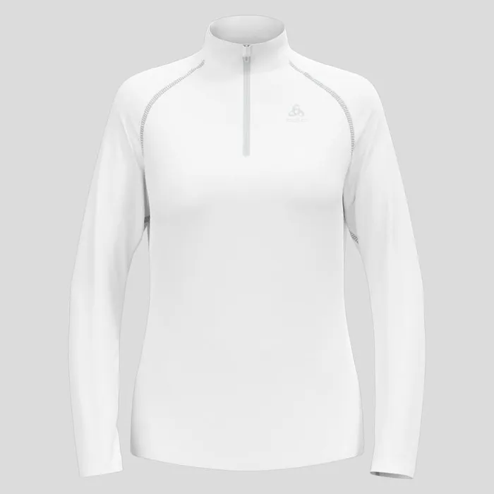 Odlo Mid Layers and Longsleeves The Rigi HalfZip Mid Layer White 8211 Women