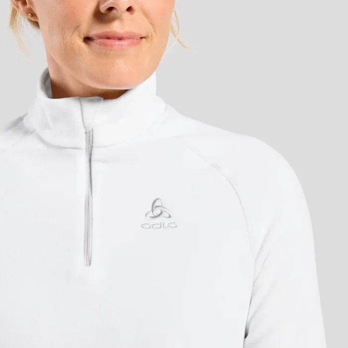 Odlo Mid Layers and Longsleeves The Rigi HalfZip Mid Layer White 8211 Women