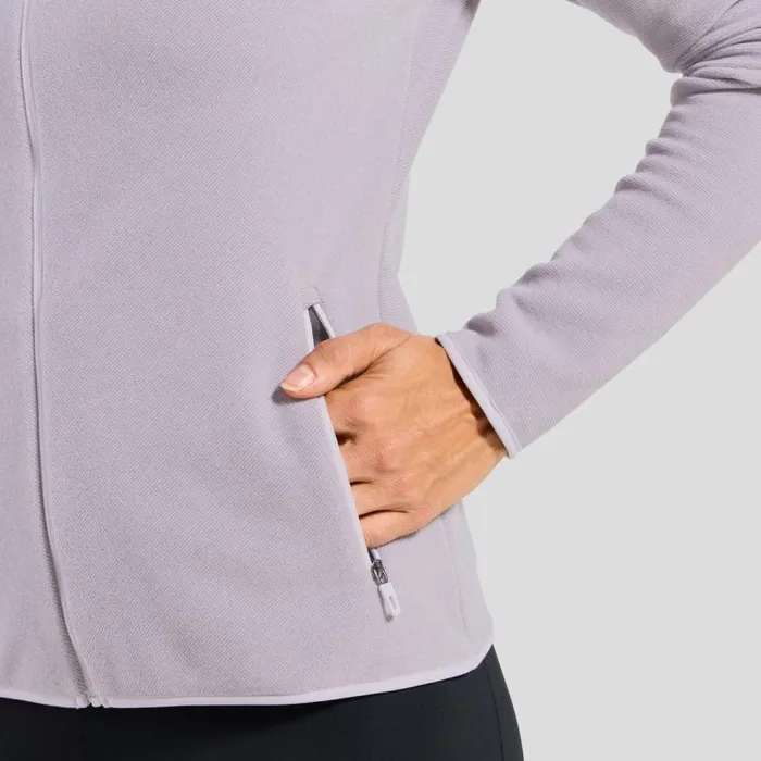 Odlo Mid Layers and Longsleeves The Roy Full Zip Mid Layer Hoody Misty Lilac 8211 Gray Ridge 8211 Women