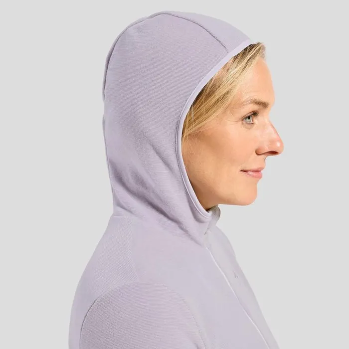 Odlo Mid Layers and Longsleeves The Roy Full Zip Mid Layer Hoody Misty Lilac 8211 Gray Ridge 8211 Women
